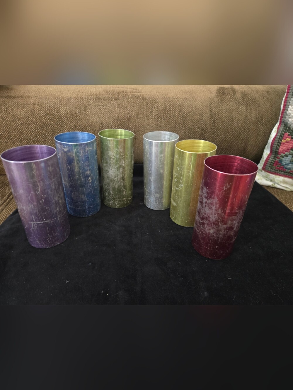 Vintage Aluminum Set Of 6 Cups